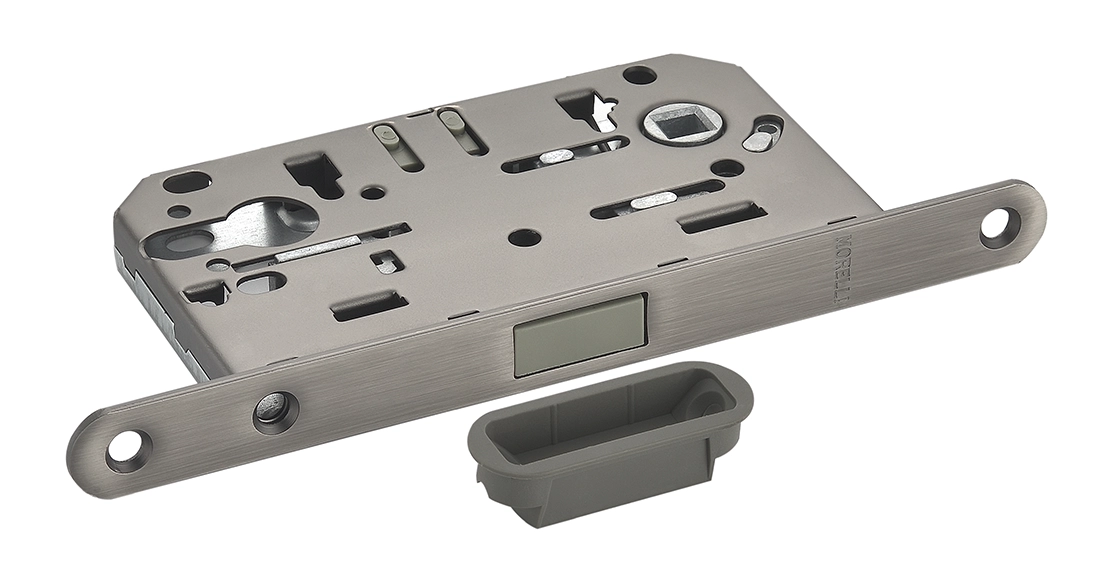 Защелка межкомнатная M1885 GR магнитная под цилиндр, цвет графит фото купить в Волгограде