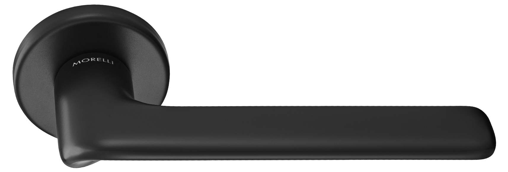 Ручка дверная TOMORROW R5 NERO-ST на круглой розетке 7мм, цвет -  черный "soft-touch" фото купить Волгоград
