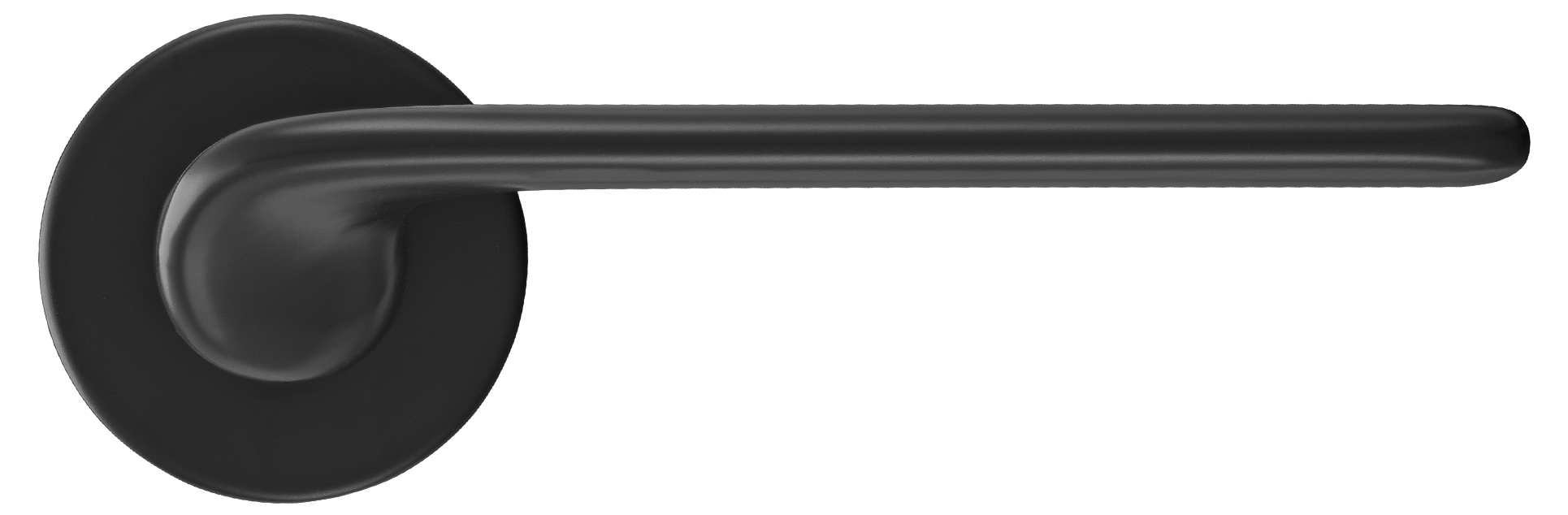 Ручка дверная TOMORROW R5 NERO-ST на круглой розетке 7мм, цвет -  черный "soft-touch" фото купить в Волгограде