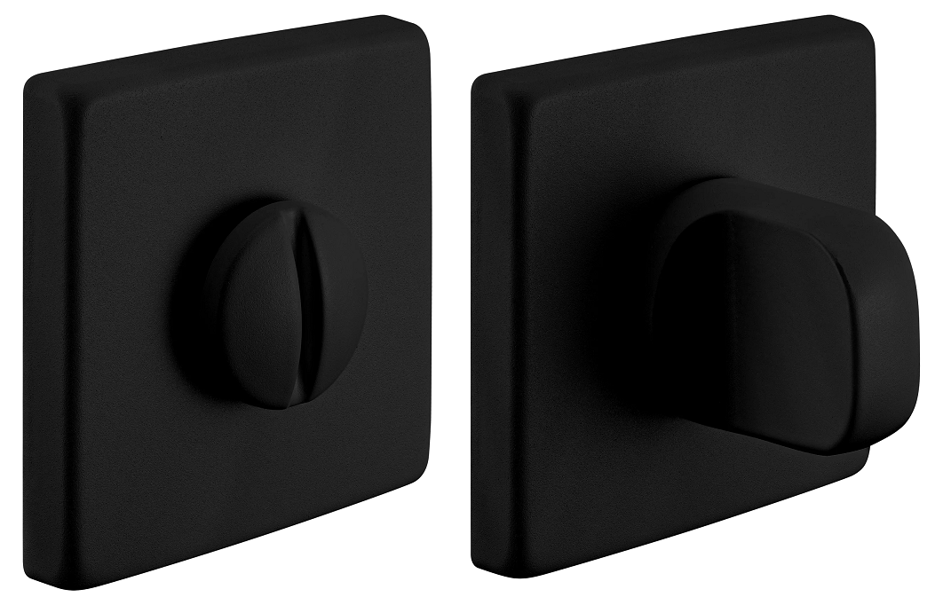 Завертка дверная LUX-WC-S5 NERO-ST, цвет - черный soft-touch фото купить Волгоград