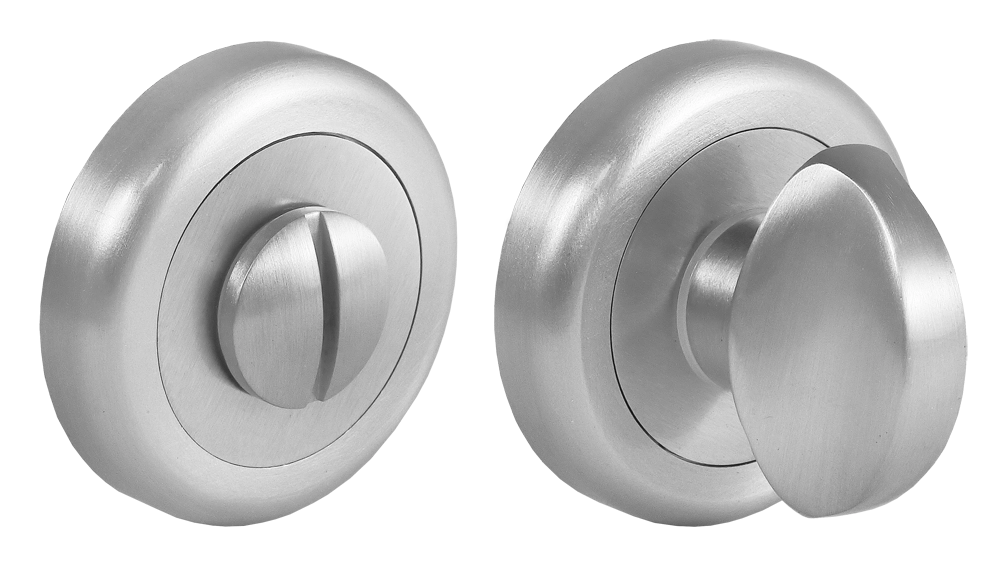 Завертка сантехническая LUX-WC-R4 CSA на круглой розетке, цвет  - матовый хром фото купить в Волгограде