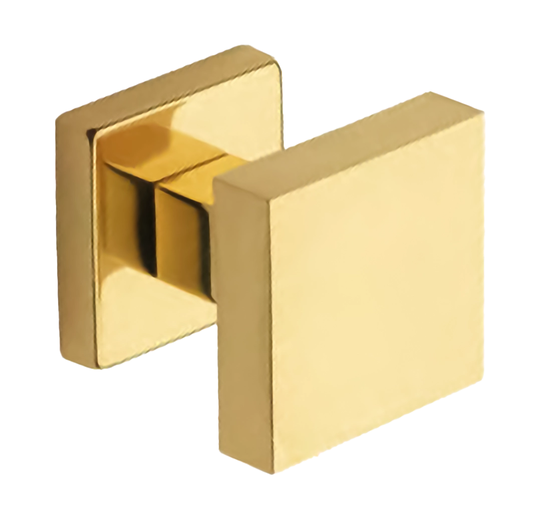 Поворотный кноб ART.QU30 OTL на квадратной розетке с накладкой, цвет - золото фото купить Волгоград