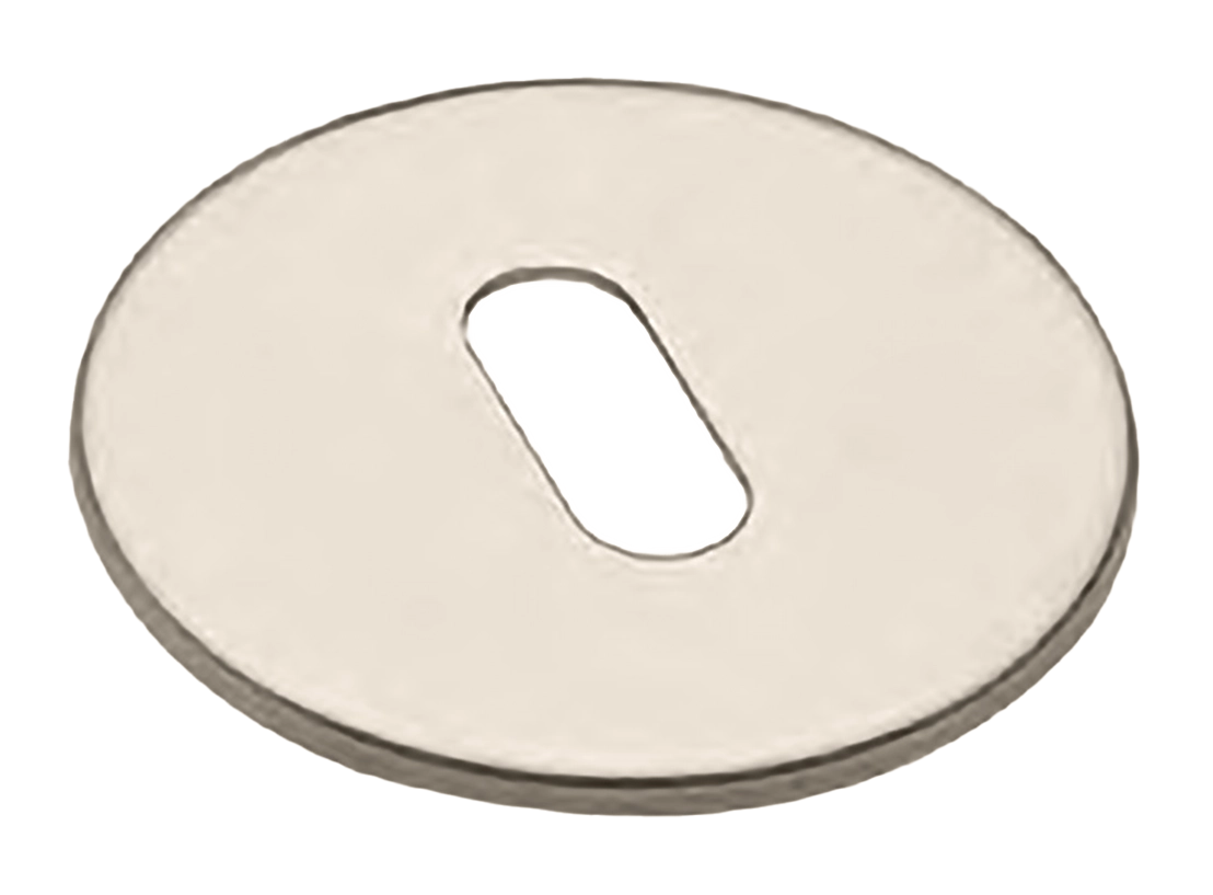 Накладка на ключевой цилиндр LUX-FK-R5 NIS на круглой розетке под ключ буратино, цвет - матовый никель фото купить Волгоград