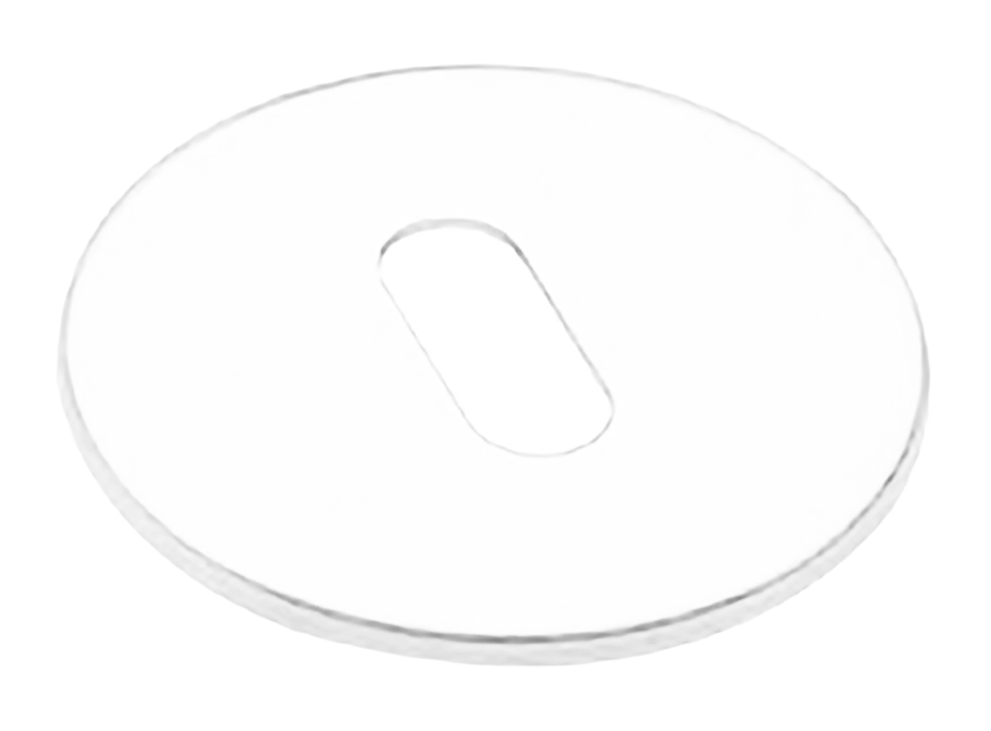 Накладка на ключевой цилиндр LUX-FK-R5 BIA на круглой розетке под ключ буратино, цвет - белый фото купить Волгоград