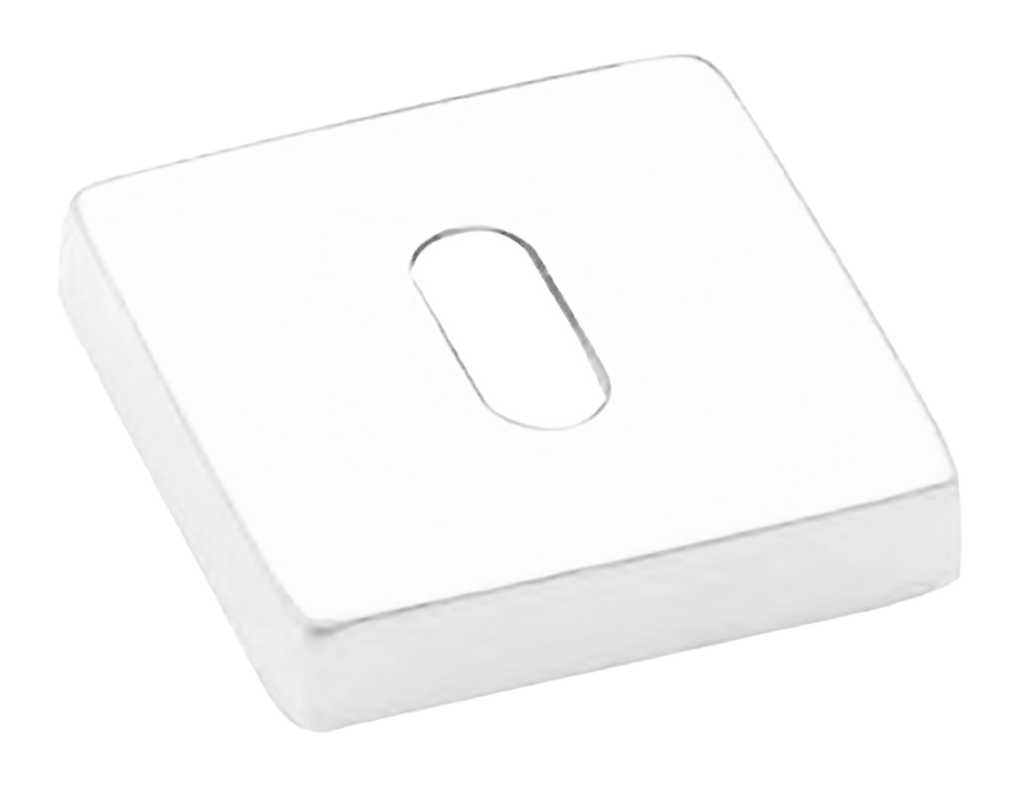 Накладка на ключевой цилиндр LUX-FK-S4-E BIA на квадратной розетке под ключ буратино, цвет - белый фото купить Волгоград