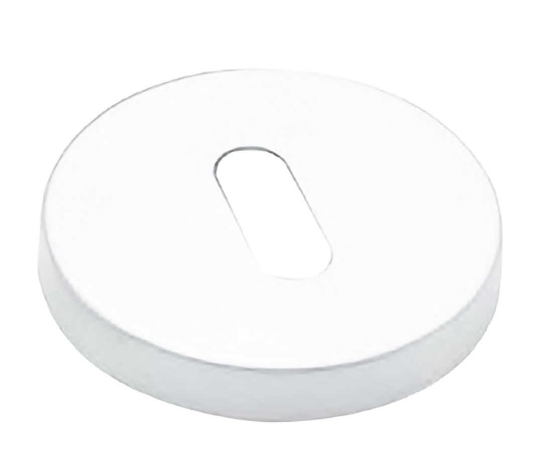 Накладка на ключевой цилиндр LUX-FK-R6 BIA на круглой розетке под ключ буратино, цвет - белый фото купить Волгоград