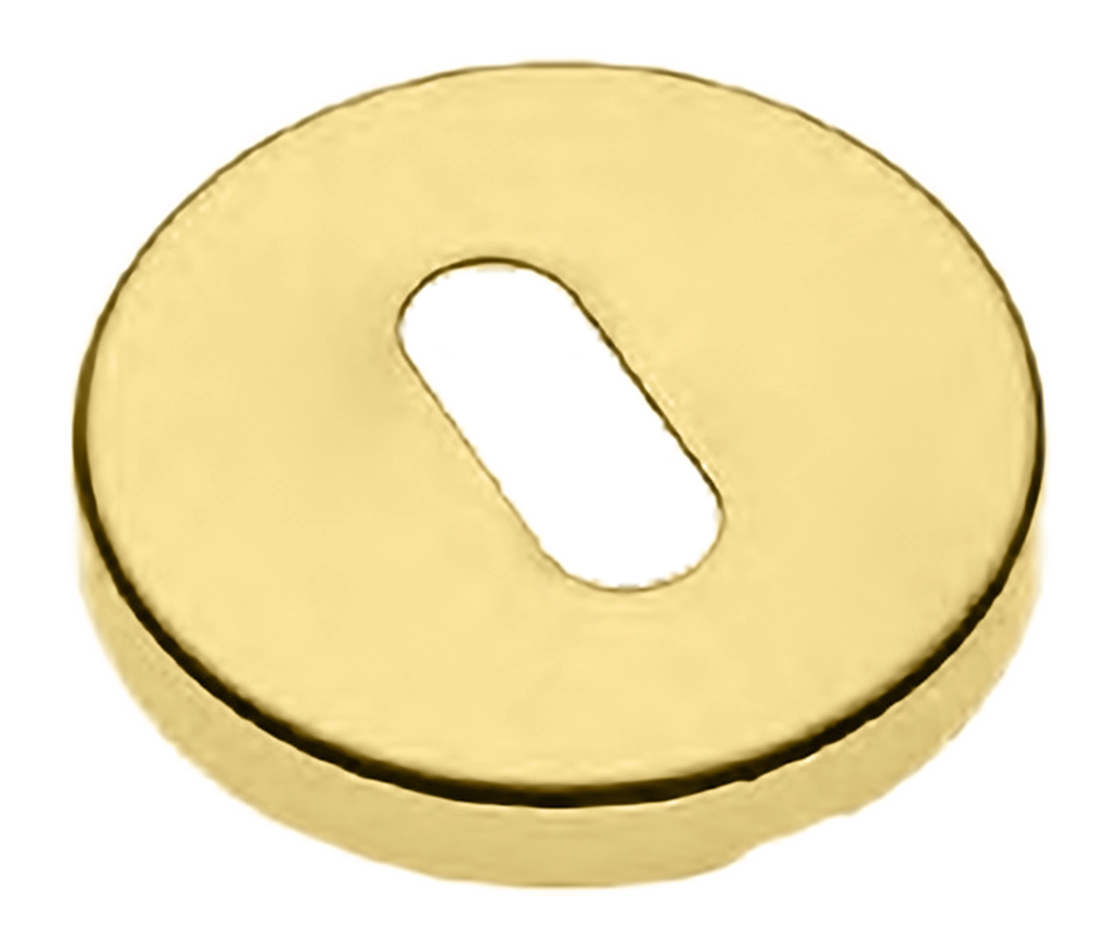 Накладка на ключевой цилиндр LUX-FK-R3 OTL на круглой розетке под ключ буратино, цвет - золото фото купить Волгоград