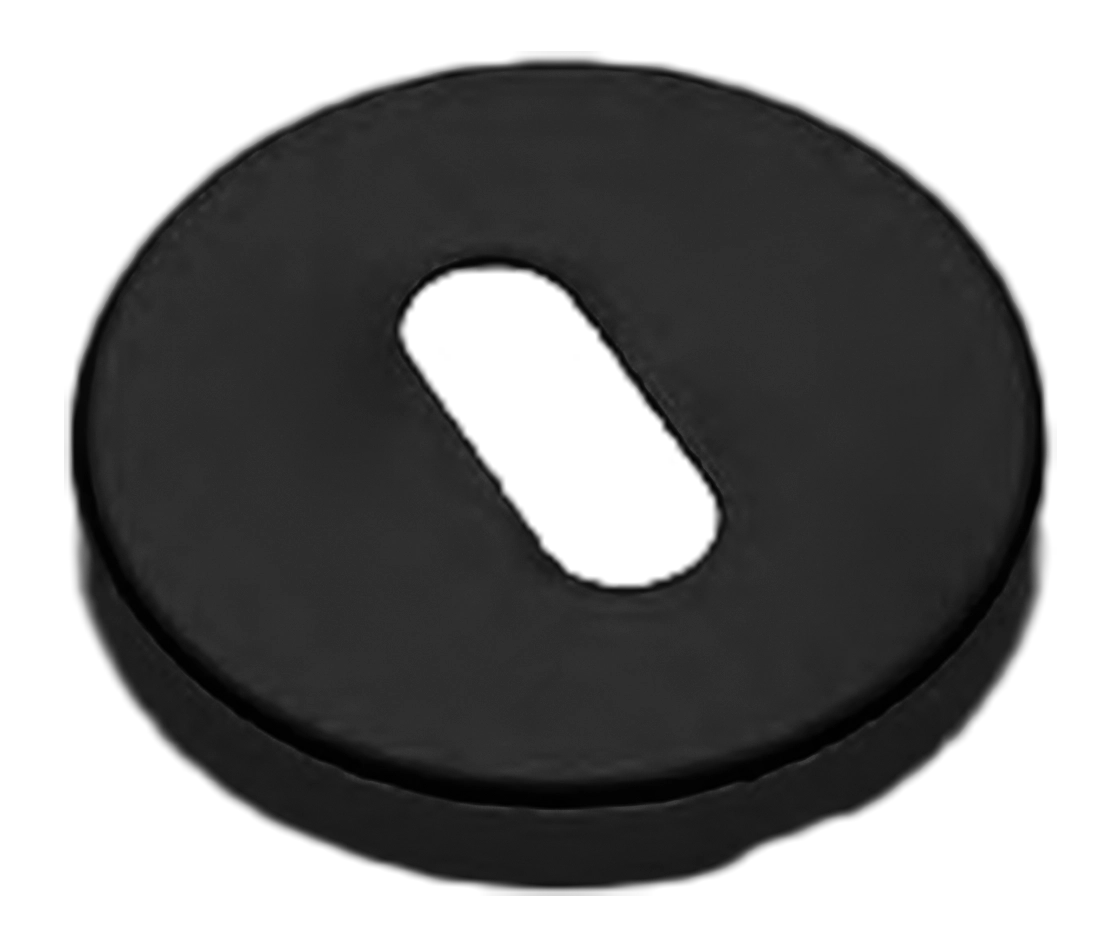 Накладка на ключевой цилиндр LUX-FK-R3 NERO на круглой розетке под ключ буратино, цвет - черный фото купить Волгоград