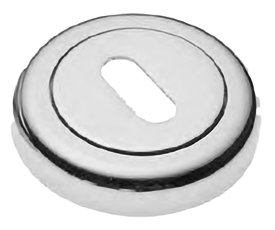 Накладка на ключевой цилиндр LUX-FK-R4 CRO на круглой розетке под ключ буратино, цвет - хром фото купить Волгоград