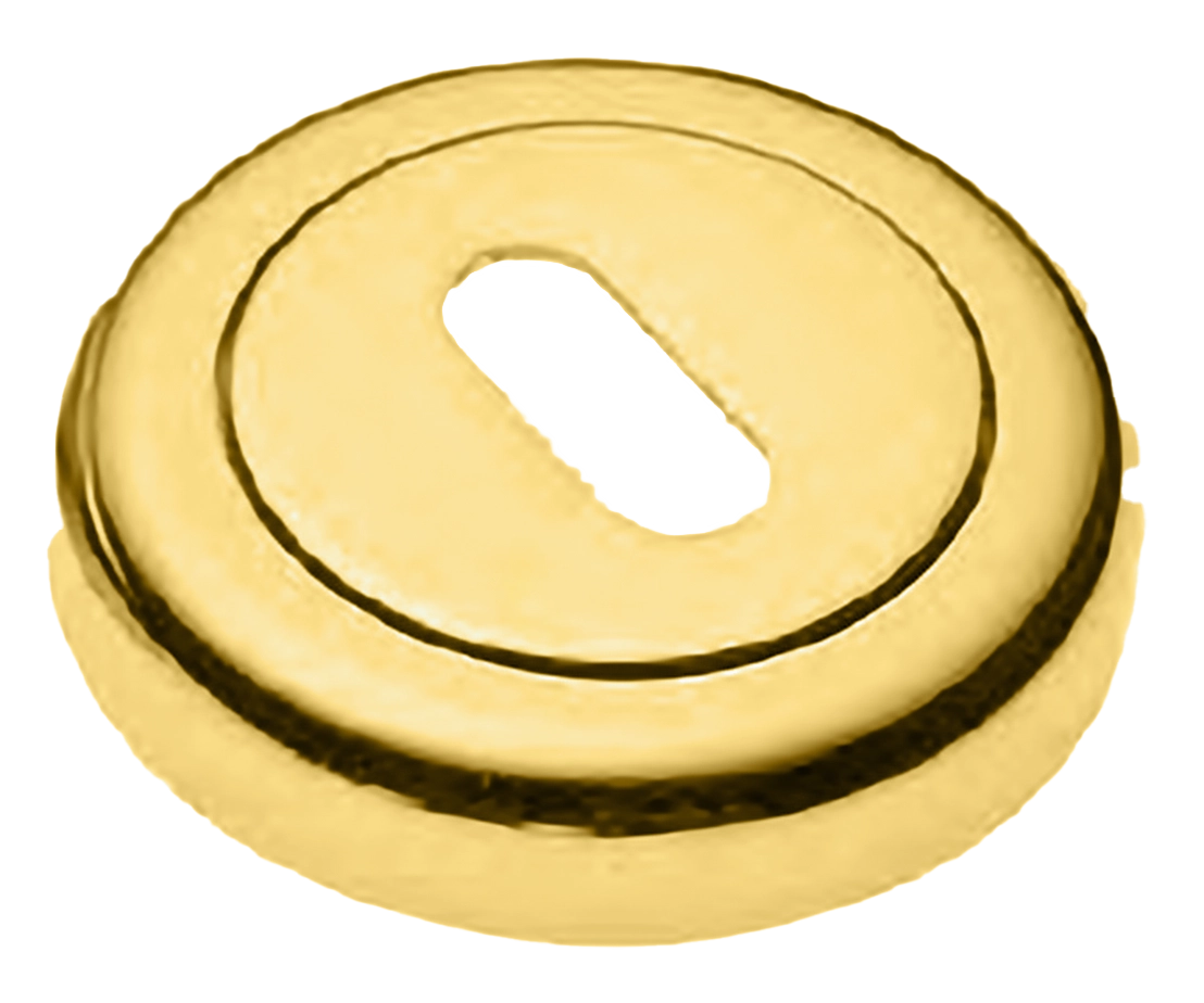 Накладка на ключевой цилиндр LUX-FK-R4 OTL на круглой розетке под ключ буратино, цвет - золото фото купить Волгоград