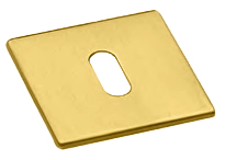 Накладка на ключевой цилиндр LUX-FK-S1 OSA на квадратной розетке под ключ буратино, цвет - матовое золото фото купить Волгоград