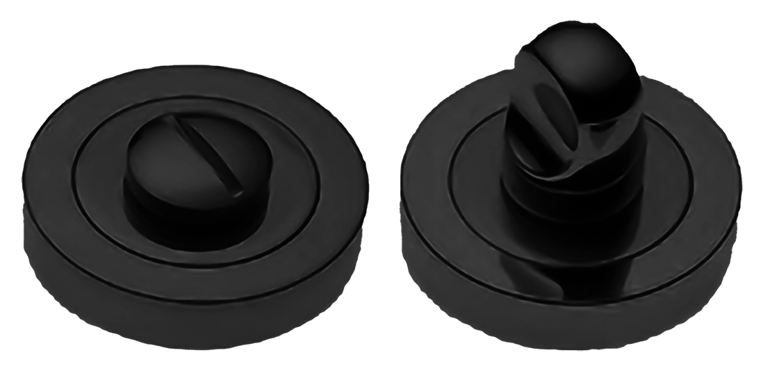 Завертка сантехническая LUX-WC-R4-LU NERO на круглой розетке, цвет  - черный фото купить Волгоград