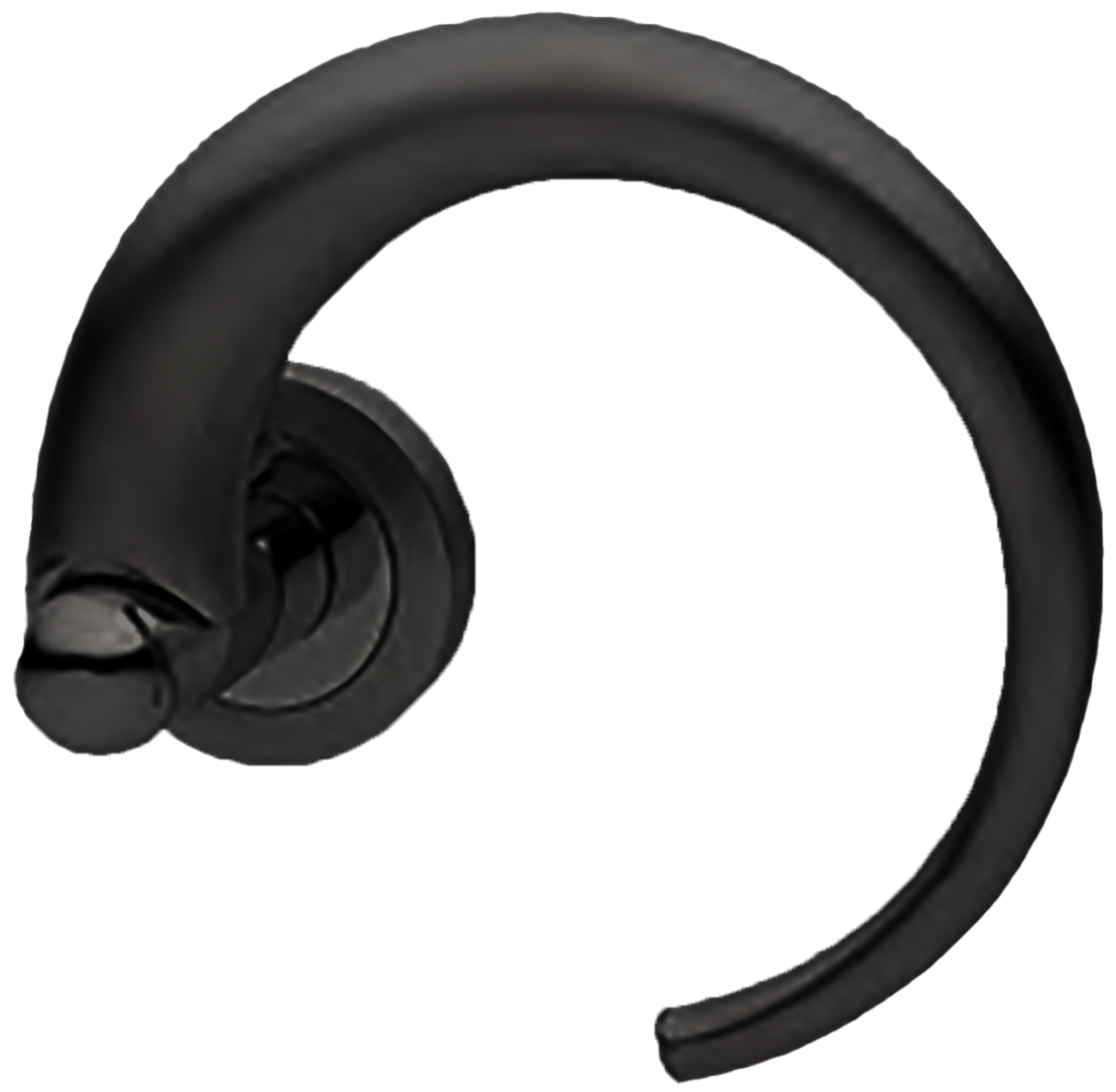 Ручка дверная LANGOUST R2 NERO раздельная на круглой розетке, цвет - черный фото купить Волгоград