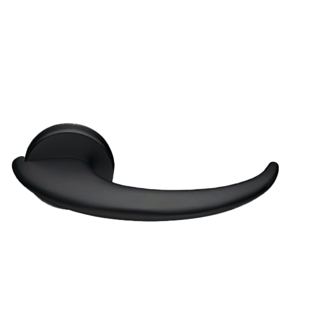 Ручка дверная ABUNDANCE PF NERO раздельная на круглой розетке, цвет - черный фото купить Волгоград