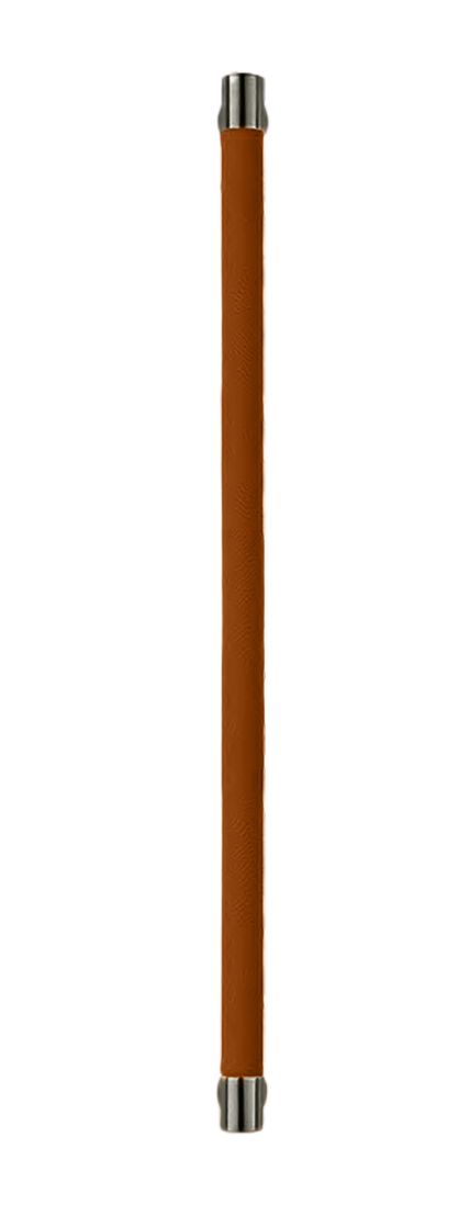 Ручка-скоба HIDE LEATHER PH/A ANT/CUOIO, цвет - антрацит/светло-коричневый фото купить Волгоград