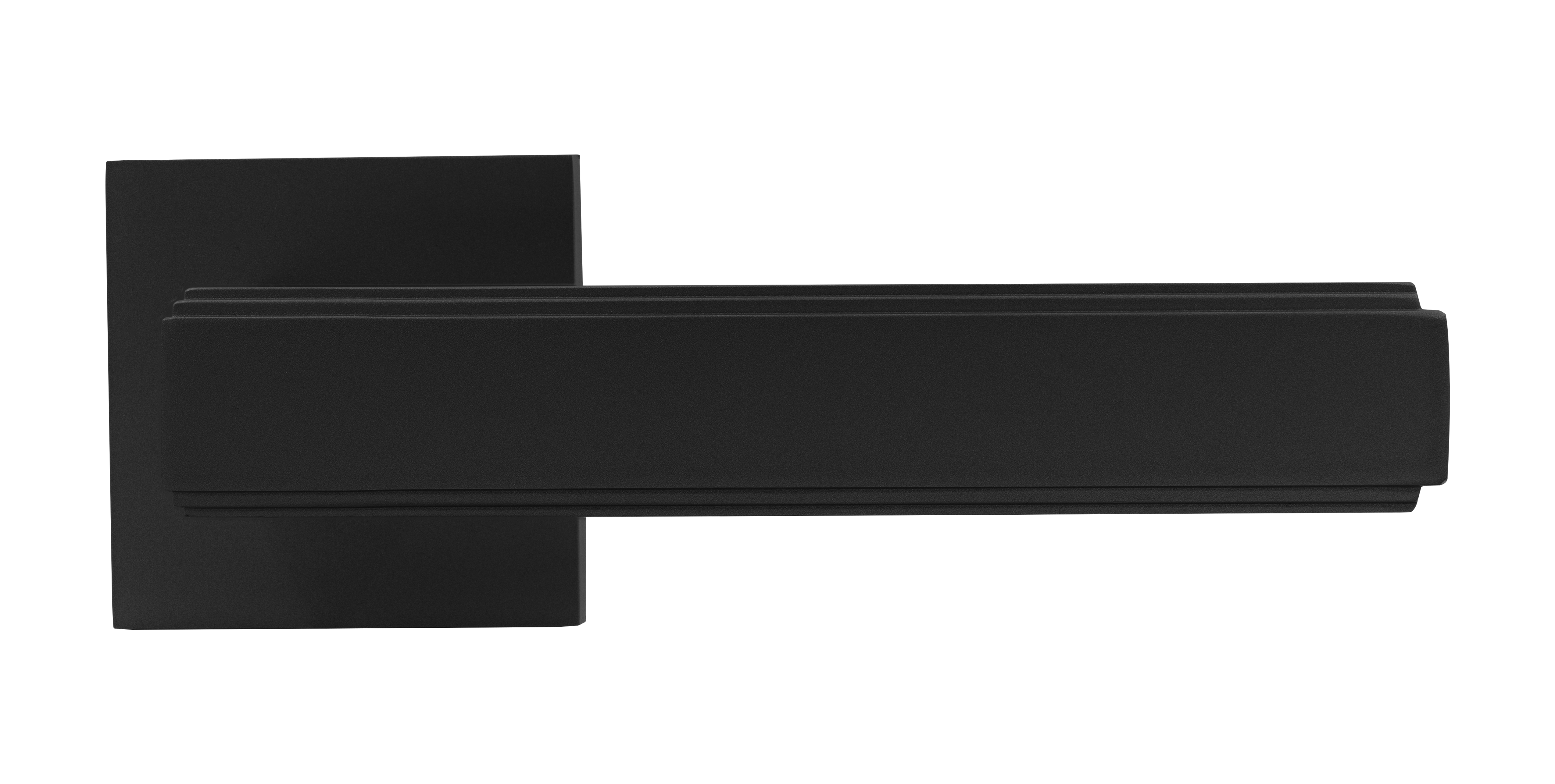 Ручка дверная MH-64-S6 BL STEPS на квадратной розетке 6 мм, цвет черный фото купить в Волгограде