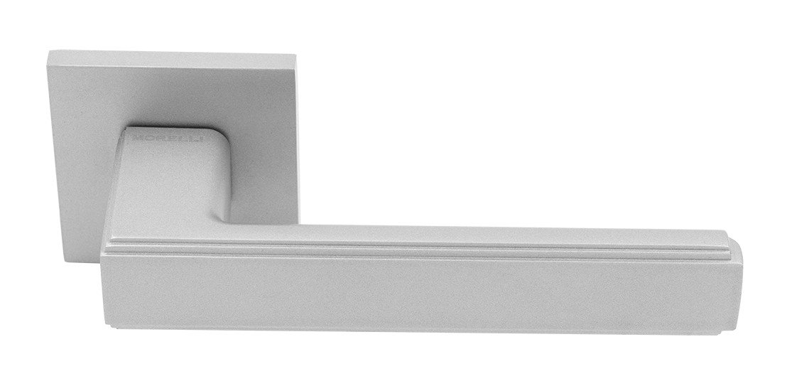 Ручка дверная MH-64-S6 ASC STEPS на квадратной розетке 6 мм, цвет анодированный матовый хром фото купить Волгоград