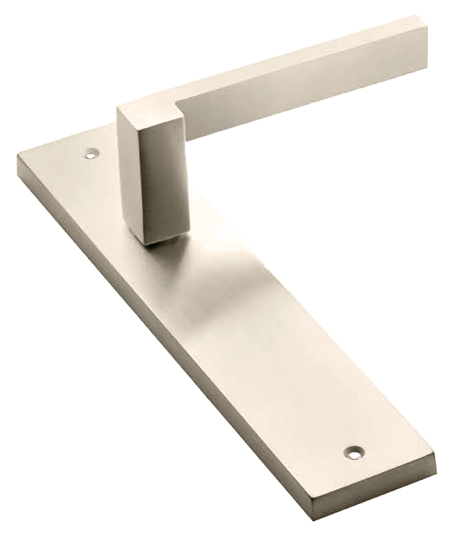 Ручка дверная на планке STONE PL NIS, цвет матовый никель, латунь фото купить в Волгограде