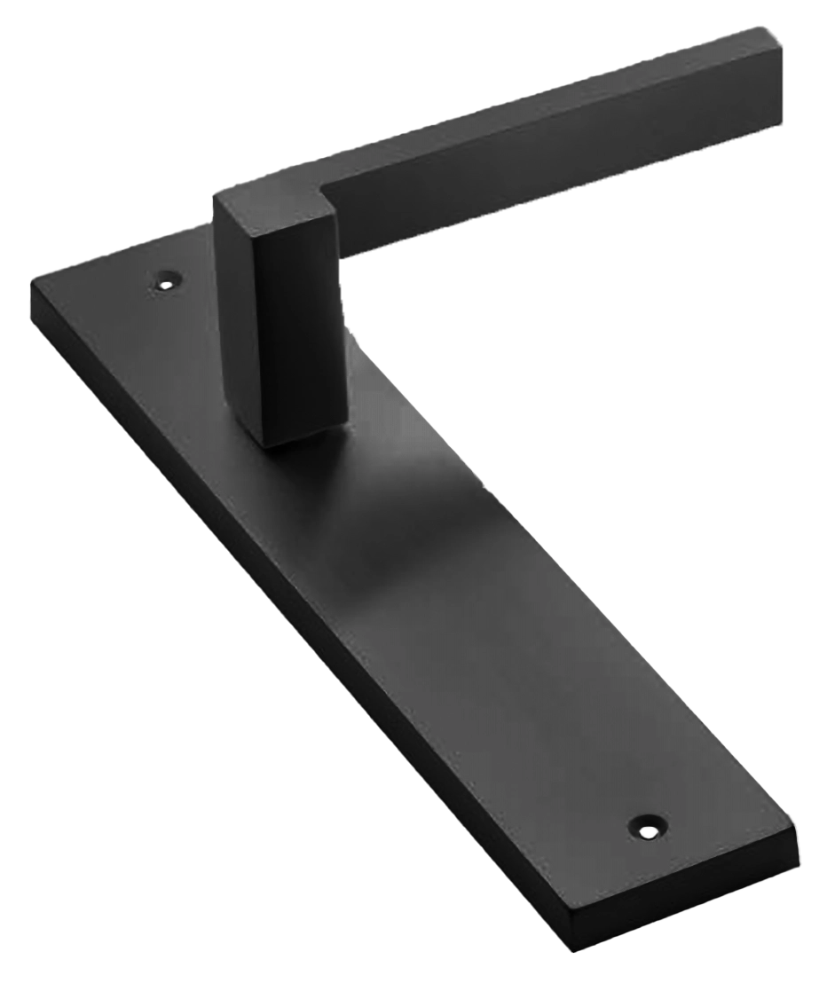 Ручка дверная на планке STONE PL NERO, цвет черный, латунь фото купить в Волгограде