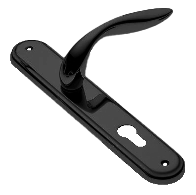 Ручка дверная на планке LEON PL NERO, цвет черный, латунь фото купить в Волгограде