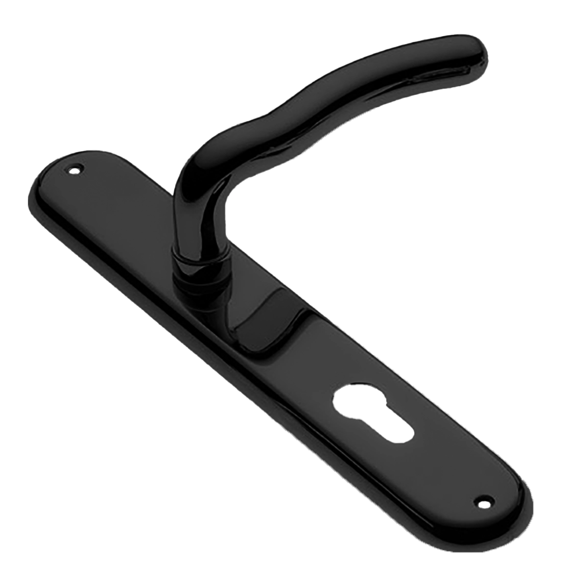 Ручка дверная на планке SNAKE PL NERO, цвет черный, латунь фото купить в Волгограде