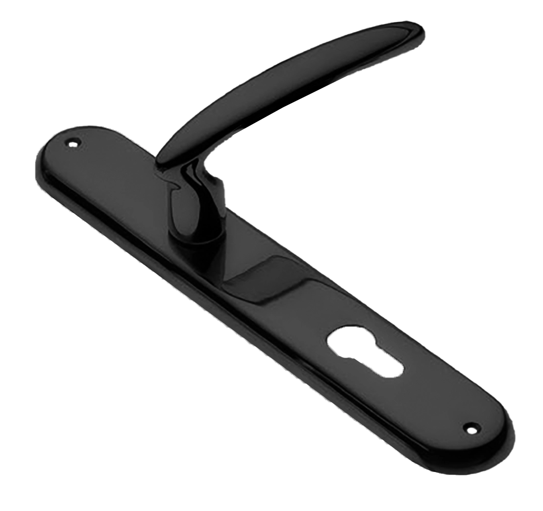 Ручка дверная на планке FLAMINGO PL NERO, цвет черный, латунь фото купить в Волгограде