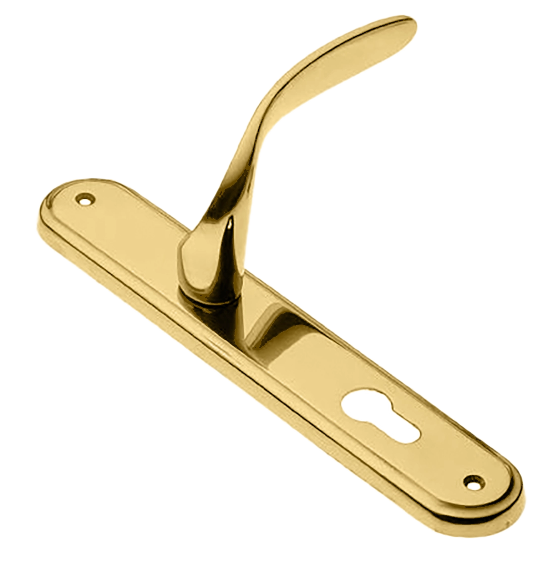 Ручка дверная на планке COBRA PL OTL, цвет золото, латунь фото купить в Волгограде