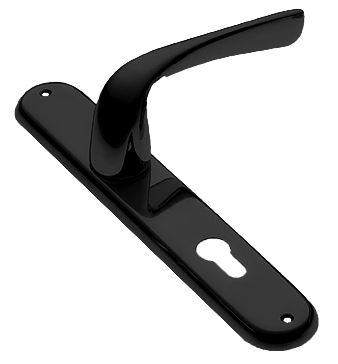 Ручка дверная на планке LE MANS PL NERO, цвет черный, латунь фото купить в Волгограде