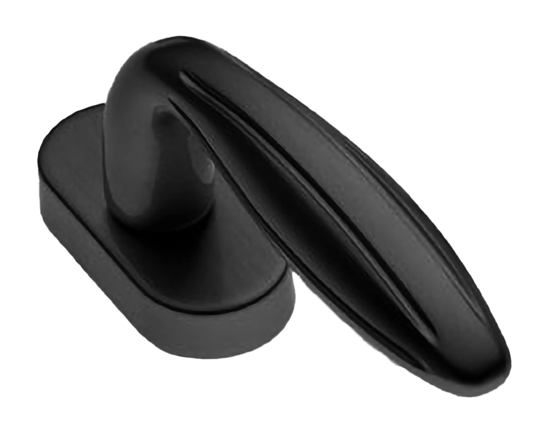 Ручка оконная BUD W1 NERO на прямоугольной розетке, цвет черный, латунь фото купить в Волгограде