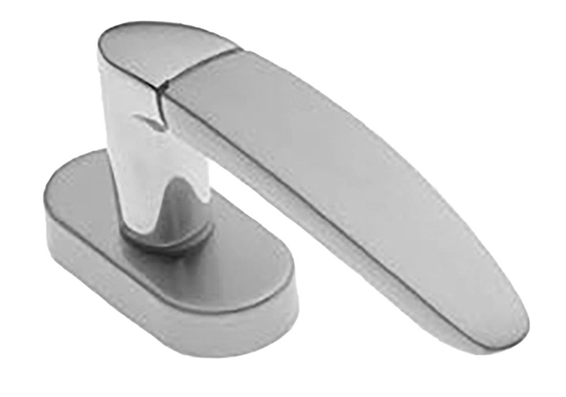 Ручка оконная SAIL W1 CSA/CRO на прямоугольной розетке, цвет матовый хром/хром, латунь фото купить в Волгограде