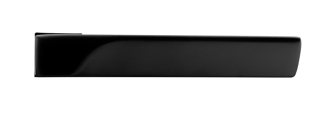 Ручка дверная FIORD-SM NERO-ST, с невидимой квадратной розеткой, цвет черный soft-touch, ЦАМ фото купить в Волгограде