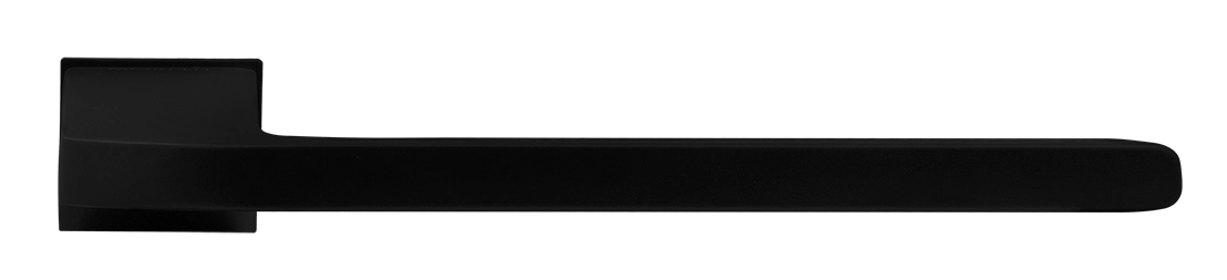 Ручка дверная SPUTNIK-SM NERO-ST с невидимой квадратной розеткой, цвет черный soft-touch, ЦАМ фото купить в Волгограде