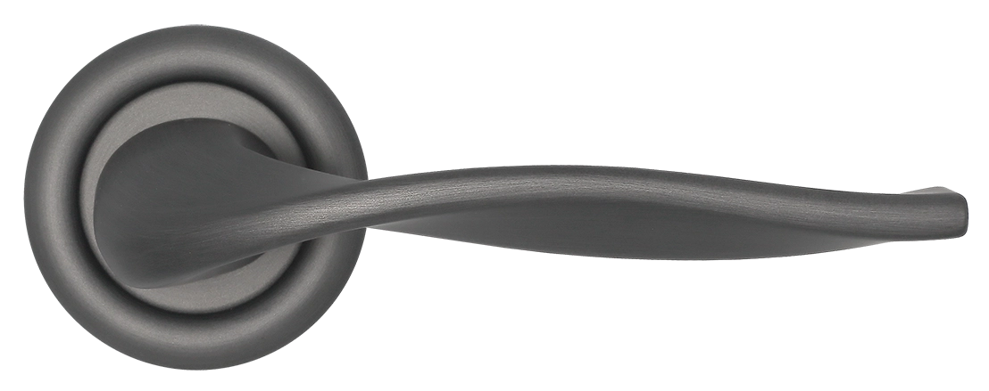 Ручка дверная SKYSCRAPER R7 SST на круглой розетке, цвет Летняя гроза/Summer Storm фото morelli Волгоград