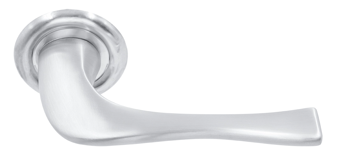 Ручка дверная SKYSCRAPER R7 WF на круглой розетке, цвет Зимняя стужа/Winter Frost фото купить Волгоград