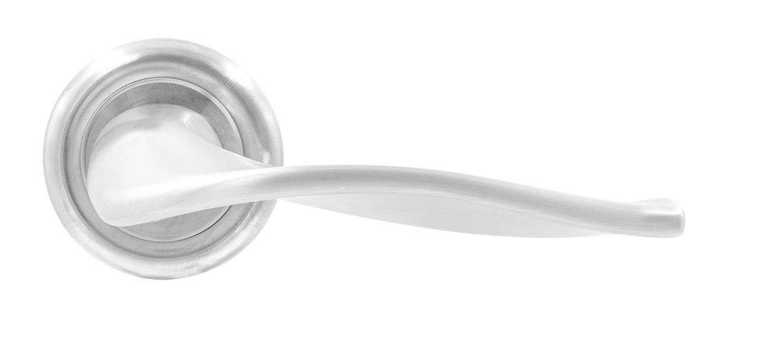 Ручка дверная SKYSCRAPER R7 WF на круглой розетке, цвет Зимняя стужа/Winter Frost фото купить в Волгограде