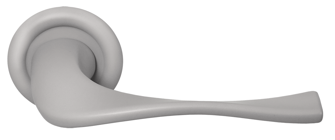 Ручка дверная SKYSCRAPER R7 SMI на круглой розетке, цвет Весенняя дымка/Spring Mist фото купить Волгоград