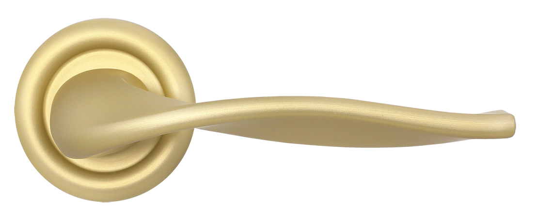 Ручка дверная SKYSCRAPER R7 AH на круглой розетке, цвет Осенний мёд/Autumn Honey фото купить в Волгограде