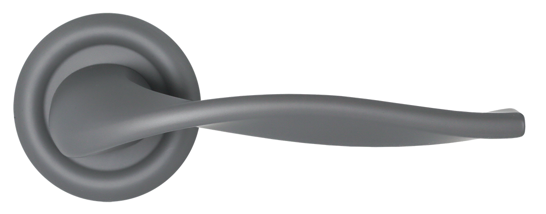 Ручка дверная SKYSCRAPER R7 SSW на круглой розетке, цвет Стокгольмский снегопад/Stockholm Snowfall фото купить в Волгограде