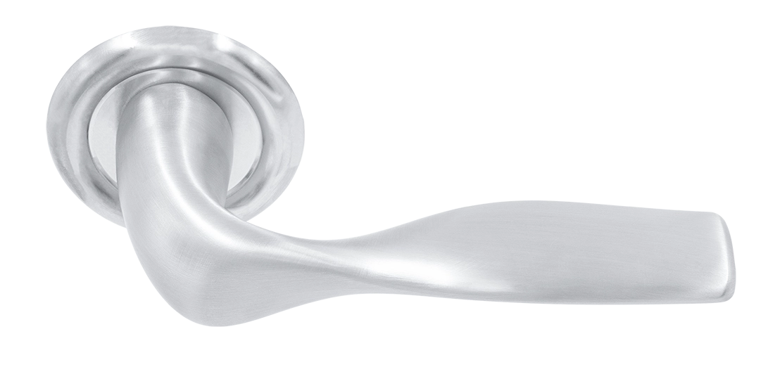 Ручка дверная LVB R7 WF на круглой розетке, цвет Зимняя стужа/Winter Frost фото купить Волгоград