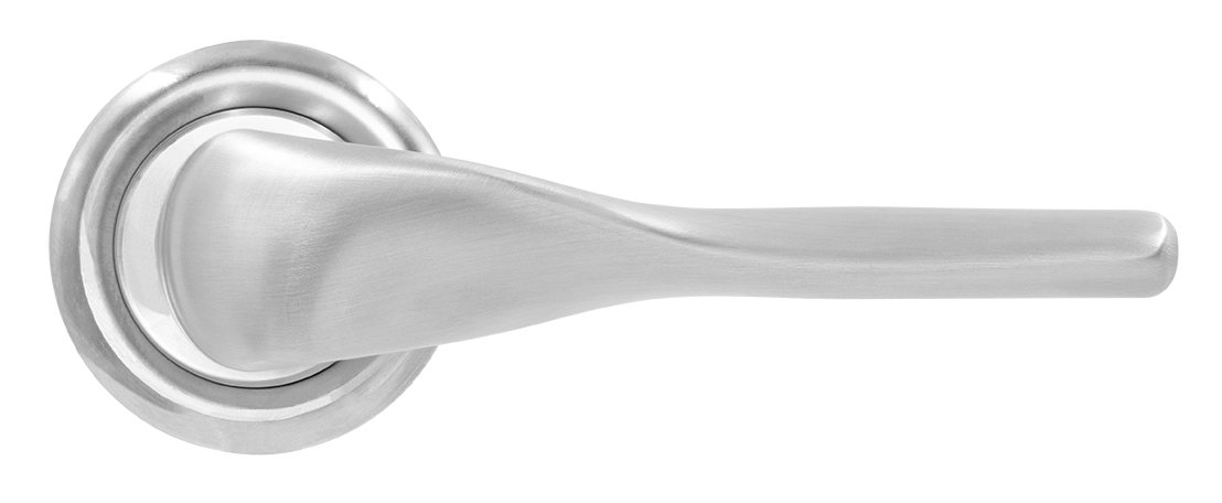 Ручка дверная LVB R7 WF на круглой розетке, цвет Зимняя стужа/Winter Frost фото купить в Волгограде