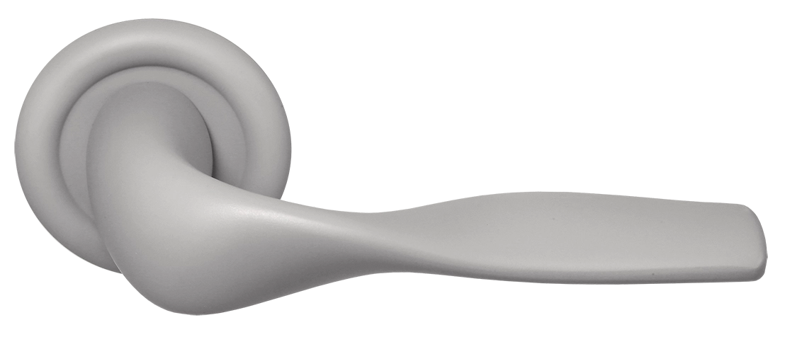 Ручка дверная LVB R7 SMI на круглой розетке, цвет Весенняя дымка/Spring Mist фото купить Волгоград