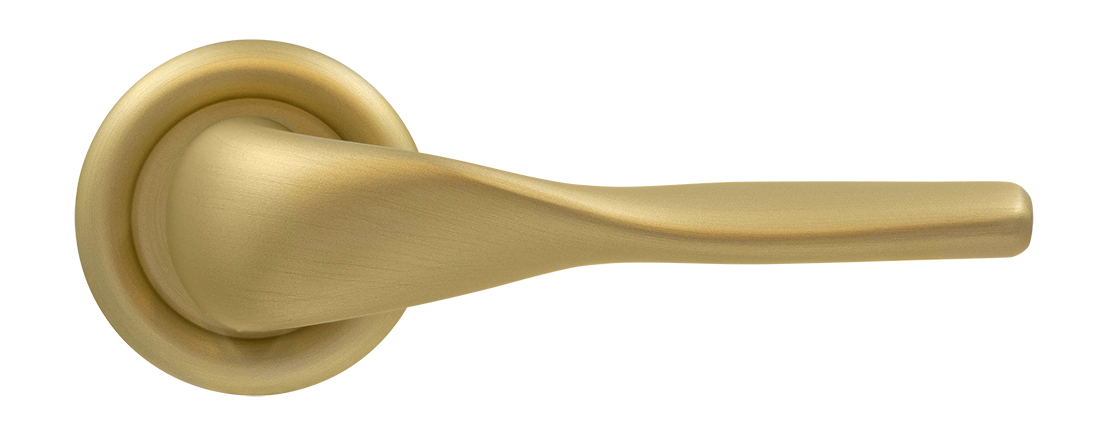 Ручка дверная LVB R7 AH на круглой розетке, цвет Осенний мёд/Autumn Honey фото купить в Волгограде