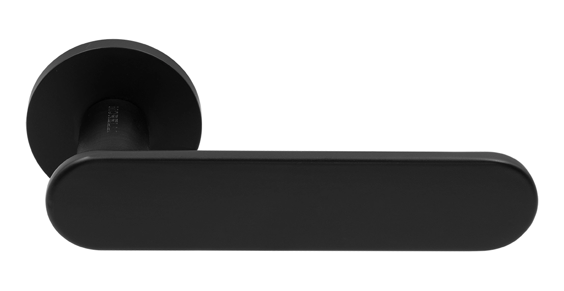 Ручка дверная MH-65-R6 R6 SEMPIONE BL на круглой розетке, цвет черный фото купить Волгоград