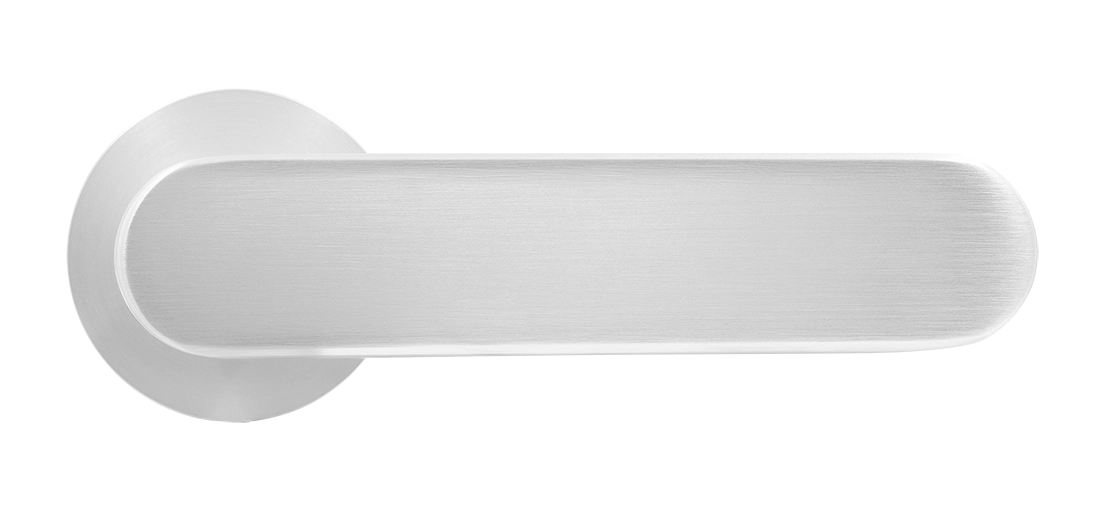 Ручка дверная MH-65-R6 SEMPIONE SC на круглой розетке, цвет матовый хром фото купить в Волгограде