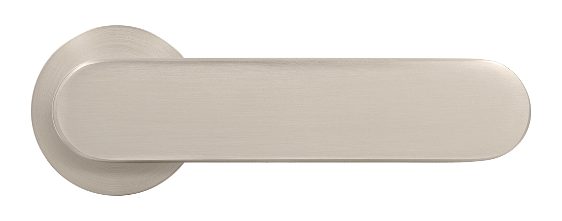 Ручка дверная MH-65-R6 SEMPIONE MSN на круглой розетке, цвет матовый сатинированный никель фото купить в Волгограде