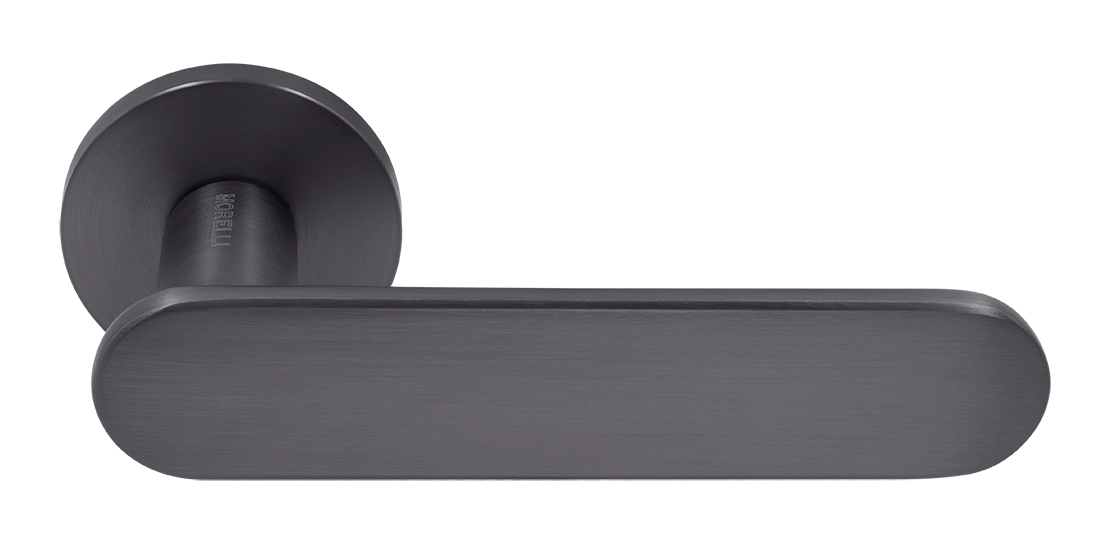 Ручка дверная MH-65-R6 R6 SEMPIONE GR на круглой розетке, цвет графит фото купить Волгоград