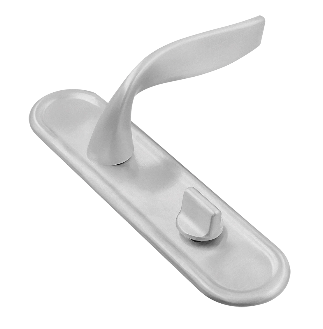 Ручка дверная SKYSCRAPER PLR WC SSW на планке под сантехническую завертку, цвет Стокгольмский снегопад/Stockholm Snowfall фото купить Волгоград