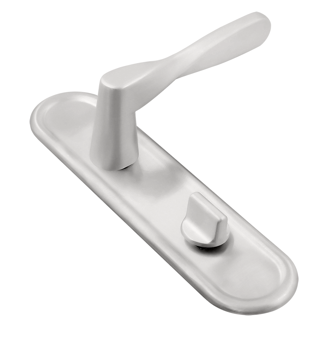 Ручка дверная THE OLYMPICS PLR WC SSW на планке под сантехническую завертку, цвет Стокгольмский снегопад/Stockholm Snowfall фото купить Волгоград