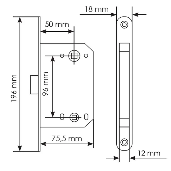 Комплект дверных ручек MH-54-S6 GR + завертка сантехническая MH-WC-S6 GR + защёлка бесшумная M1895P GR + петли врезные универсальные MSN 100X70X2.5-4BB GR (2шт), цвет графит фото morelli Волгоград