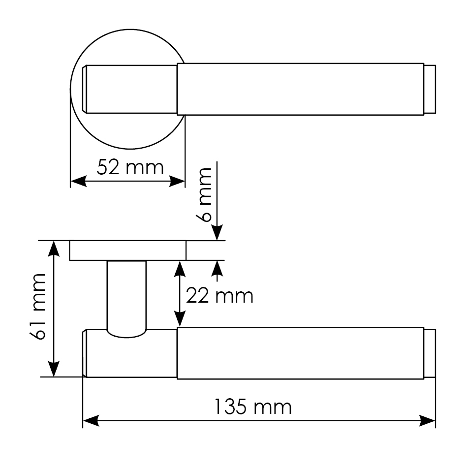 Комплект дверных ручек MH-57-R6T BL + завертка сантехническая MH-WC-R6T BL + защёлка бесшумная M1895 BL + петли врезные универсальные MSN 100X70X2.5-4BB BL (2шт), цвет черный фото купить в Волгограде
